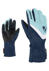 Rękawiczki dziecięce Ziener Loriko AS Glove Junior. Niebieskie rękawiczki dziecięce Ziener, z materiału, bez ramiączek. Za 139.99 zł.