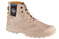 Buty sportowe Sneakersy unisex, Palladium Pampa Surplus. Brązowe buty sportowe na co dzień damskie Palladium, bez wzorów, z materiału, trekkingowe. Za 399.99 zł.