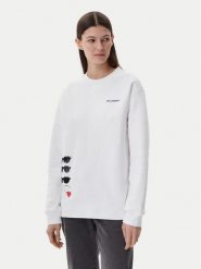 KARL LAGERFELD Bluza A1W20076 Biały Relaxed Fit. Białe bluzy bez kaptura damskie Karl Lagerfeld, l, z bawełny. Za 649.99 zł.