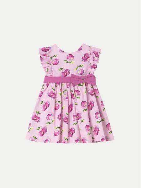 Mayoral Sukienka letnia 1914 Różowy Regular Fit. Czerwone sukienki dziewczęce Mayoral, na lato, bez wzorów, z bawełny, bez ramiączek. Za 159.99 zł.