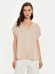 Sisley Bluzka 57U5LQ07Q Beżowy Regular Fit. Brązowe bluzki damskie SISLEY, xs, bez wzorów, z wiskozy, bez ramiączek. Za 129.99 zł.