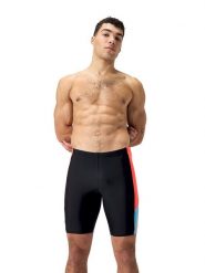 Speedo Kąpielówki "Eco Dive" w kolorze czarno-pomarańczowo-błękitnym rozmiar: 7. Czarne kąpielówki męskie Speedo, bez wzorów, z materiału. Za 94.95 zł.