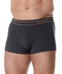 Bokserki z wełną merino męskie Brubeck ACTIVE WOOL. Szare bokserki męskie Brubeck, bez wzorów, z poliamidu. Za 84.99 zł.