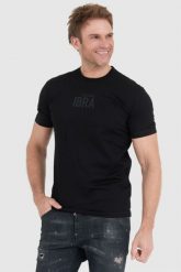DSQUARED2 Czarny t-shirt męski ibra. Czarne t-shirty męskie Dsquared2, l, bez wzorów, bez kołnierzyka. W wyprzedaży za 599.99 zł.