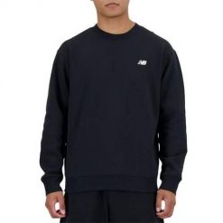 Bluza sportowa męska New Balance MT41510BK. Czarne bluzy bez kaptura męskie New Balance, bez wzorów, z materiału, biznesowe, bez kołnierzyka, bez ramiączek. Za 326.00 zł.
