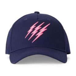 Czapka bejsbolowa Stade Français LA84 SFP. Niebieskie czapki męskie Kappa, z aplikacjami, z bawełny, sportowe. Za 180.50 zł.