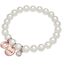 Lulu & Jane Bransoletka Love Stop metali Różowy złoty Bransoletki 1 ct Damski. Czerwone bransoletki damskie Lulu & Jane, pozłacane. Za 119.99 zł.