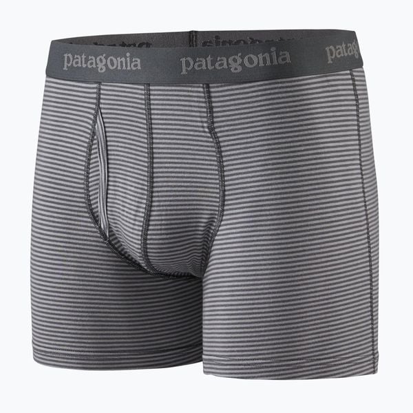 Bokserki męskie Patagonia Essential Boxer Briefs 3". Szare bokserki męskie Patagonia, bez wzorów. Za 139.99 zł.