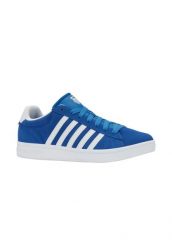 Buty K-Swiss COURT TIEBRK II SDE (09492-444-M). Niebieskie buty trekkingowe męskie K-Swiss, z zamszu, bez zapięcia, na fitness i siłownię. Za 169.00 zł.