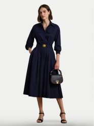 LAUREN RALPH LAUREN Sukienka koszulowa 250957121001 Granatowy Regular Fit. Niebieskie sukienki damskie Lauren Ralph Lauren, bez wzorów, z bawełny, bez kołnierzyka, bez ramiączek, koszulowe. Za 1,299.00 zł.