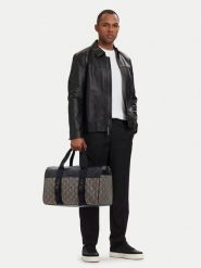 Calvin Klein Torba weekendowa Mixed Emblem Aop LV04D3379G Beżowy. Brązowe torby męskie na ramię CALVIN KLEIN, bez wzorów, z materiału, na ramię. Za 649.99 zł.