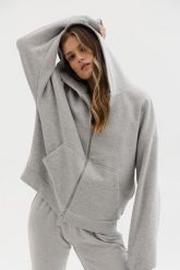 BLUZA IGA SZARY MELANŻ One size - Flawless. Szare bluzy bez kaptura damskie Flawless, uniwersalny, z bawełny. Za 430.00 zł.