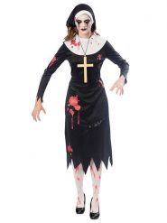 Amscan 3-częściowy kostium "Zombie Nun" w kolorze czarno-biało-czerwonym rozmiar: S. Czarne stroje jednoczęściowe damskie AMSCAN, s, z aplikacjami. Za 78.99 zł.