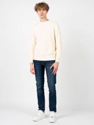 Pepe Jeans Sweter "Memphis" | PM702267 | Memphis | Mężczyzna | Kremowy. Białe swetry męskie Pepe Jeans, m, bez wzorów, z bawełny, bez kołnierzyka. W wyprzedaży za 189.00 zł.