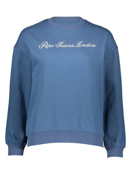 Pepe Jeans Sweter w kolorze niebieskim rozmiar: M. Niebieskie swetry klasyczne damskie Pepe Jeans, m, z jeansu, bez kołnierzyka. Za 127.65 zł.