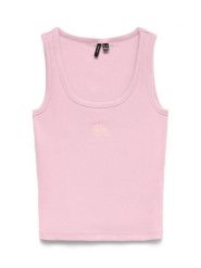 Vero Moda Top w kolorze jasnoróżowym rozmiar: L. Różowe topy damskie Vero Moda, l, bez wzorów, z bawełny, bez kołnierzyka. Za 65.69 zł.