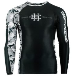 Koszulka sportowa męska Rashguard do MMA EXTREME HOBBY COMBAT GAME. Czarne bielizna termoaktywna męska EXTREME HOBBY, l, bez wzorów, z bawełny. Za 209.00 zł.