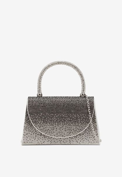 Srebrna Koktajlowa Torebka Cyrkoniowa Dimene. Szare torebki klasyczne damskie Born2be, bez wzorów, bez dodatków. Za 69.99 zł.