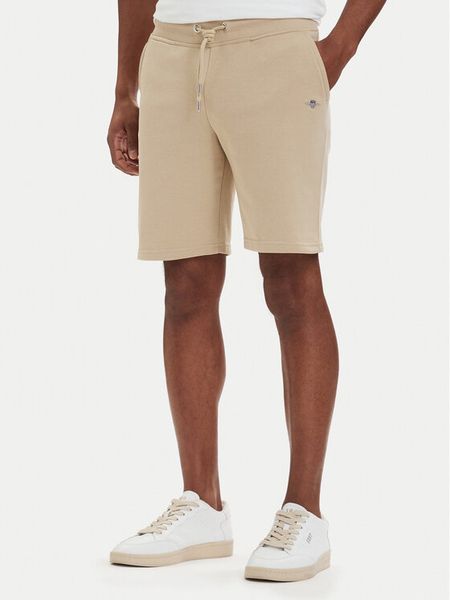 Gant Szorty sportowe 2009027 Beżowy Regular Fit. Brązowe szorty męskie Gant, l, z bawełny. Za 379.99 zł.