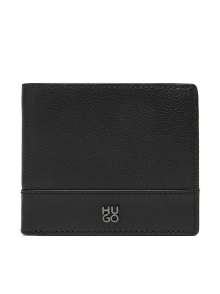 HUGO Portfel 50548315 Czarny. Czarne portfele męskie Hugo, bez wzorów, ze skóry. Za 449.99 zł.