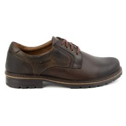 KOMODO Buty męskie skórzane trapery Polskie 897K brązowe. Brązowe buty zimowe męskie na jesień, z jeansu, bez zapięcia. Za 377.80 zł.