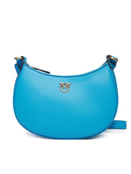 PINKO Torebka Half Moon Mini Fl Al 25-26 PLTT 102790 A0F1 Niebieski. Niebieskie torebki klasyczne damskie Pinko, bez wzorów, ze skóry, bez dodatków. Za 1,379.00 zł.