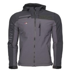 Kurtka wędkarska Taimen Arigiin softshell - Ciemnoszara. Szare kurtki męskie TAIMEN, xl, bez wzorów, z softshellu, bez kaptura. Za 399.00 zł.
