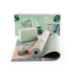Zestaw do jogi myga Palm Yoga Set: mata, klocek, pasek. Zielone paski męskie Myga, bez wzorów, z materiału, eleganckie. Za 199.99 zł.