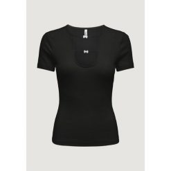 Stanik opaska Kobieta ONLY Onlrene Life S/S Open Emb. Jrs. Czarne biustonosze sportowe damskie Only, bez wzorów, z bawełny. Za 131.00 zł.