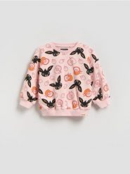 Bluza Bing - pastelowy róż. Czerwone bluzy i bluzki niemowlęce Reserved, bez wzorów, z bawełny, bez ramiączek, bez kaptura. Za 55.99 zł.
