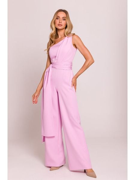 Made of emotion Kombinezon w kolorze jasnoróżowym rozmiar: XXL. Różowe kombinezony damskie Made Of Emotion, xxl, bez wzorów, bez kołnierzyka, bez ramiączek. Za 264.95 zł.