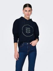 JDY Bluza w kolorze granatowym rozmiar: M. Niebieskie bluzy z kapturem damskie JDY, m, z bawełny. Za 122.96 zł.