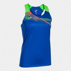 Tank top Joma Elite X. Niebieskie topy damskie Joma, bez wzorów, z elastanu, bez kołnierzyka. Za 149.50 zł.