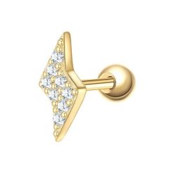 Glanzstücke München Kolczyki Błyskawica Srebro wysokiej próby Żółte złoto 1 ct Damski. Żółte kolczyki damskie Glanzstücke München, z cyrkonią, pozłacane. Za 109.99 zł.