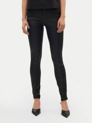 Vero Moda Spodnie z imitacji skóry Flash 10314591 Czarny Skinny Fit. Czarne spodnie materiałowe damskie Vero Moda, bez wzorów, ze skóry. Za 229.99 zł.