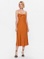 Calvin Klein Sukienka codzienna K20K205865 Brązowy Regular Fit. Brązowe sukienki damskie CALVIN KLEIN, na co dzień, bez wzorów, z wiskozy, bez kołnierzyka, bez ramiączek, proste. Za 1,399.00 zł.