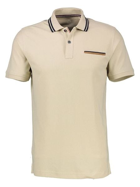 Lerros Koszulka polo w kolorze kremowym rozmiar: L. Brązowe koszulki polo męskie Lerros, l, bez wzorów, z bawełny, bez ramiączek. Za 96.60 zł.