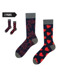 TODO SOCKS Skarpety (2 pary) w kolorze czarno-czerwonym rozmiar: 35-38. Czerwone skarpetki męskie TODO SOCKS, bez wzorów, prążkowane. Za 65.85 zł.