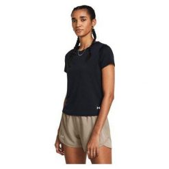Koszulka do biegania damska Under Armour Launch. Czarne t-shirty damskie Under Armour, l, bez wzorów, bez kołnierzyka. Za 99.99 zł.
