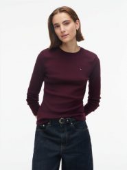 Tommy Hilfiger koszulka z długim rękawem Kobiety Bawełna (100%) lila, XL. T-shirty damskie Tommy Hilfiger, xl, bez wzorów, z bawełny, bez kołnierzyka. Za 209.95 zł.
