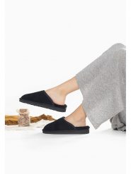 Gooce Wełniane kapcie "Emeralda" w kolorze czarnym rozmiar: 40. Czarne kapcie damskie Gooce, ze skóry. Za 173.99 zł.