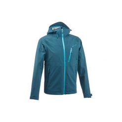 Kurtka turystyczna MH500 WTP męska. Czarne kurtki męskie QUECHUA, m, bez wzorów, z elastanu, bez kaptura. Za 299.99 zł.