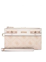 Guess Portfel Melinda Logo Slg SWJP99 02157 Écru. Portfele damskie Guess, z aplikacjami, z materiału. Za 299.99 zł.