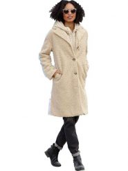 Heine Płaszcz zimowy w kolorze beżowym rozmiar: 48. Brązowe płaszcze damskie Heine, na zimę, bez wzorów, z puchu. Za 187.07 zł.