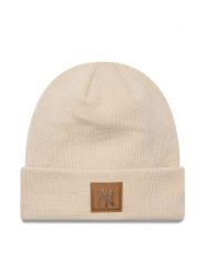 New Era Czapka Team Patch Cuff Bea 60565198 Beżowy. Brązowe czapki zimowe damskie New Era, z materiału. Za 129.99 zł.