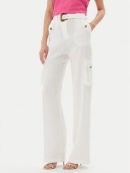 Versace Jeans Couture Spodnie materiałowe 78HAA109 Biały Wide Leg. Białe jeansy damskie Versace Jeans Couture, bez wzorów, z jeansu. Za 939.99 zł.