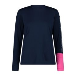Koszulka damska rowerowe CMP 34N6936. Niebieskie bluzki sportowe damskie CMP, m, bez wzorów, z materiału, bez ramiączek. Za 99.99 zł.