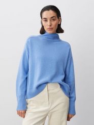 Someday Sweter "Tulia" w kolorze błękitnym rozmiar: 42. Niebieskie golfy damskie Someday, bez wzorów, bez ramiączek. Za 215.21 zł.