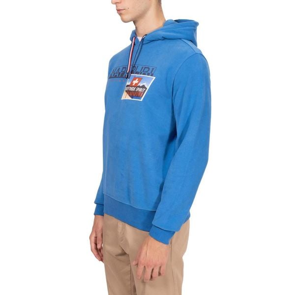 Bluza męska Napapijri B-Portalet Hooded. Niebieskie bluzy bez kaptura męskie Napapijri, m. W wyprzedaży za 383.00 zł.