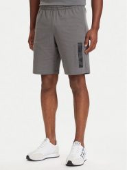 EA7 Emporio Armani Szorty sportowe 7M002421 AF13512 M8011 Szary Slim Fit. Szare szorty męskie EA7 Emporio Armani, bez wzorów, z bawełny, sportowe. Za 399.99 zł.